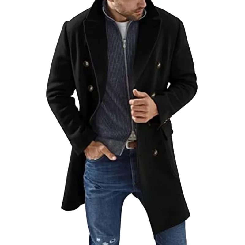 OEM Good Quality Popular Fashion Winter Men s Clothing Slim Fit Long Jacket Woolen Trench Coat