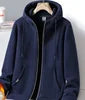 OEM ODM New Product Fashion Autumn Winter Fleece Thick Outdoor Windbreaker Coat Hoodie Jacket for Men