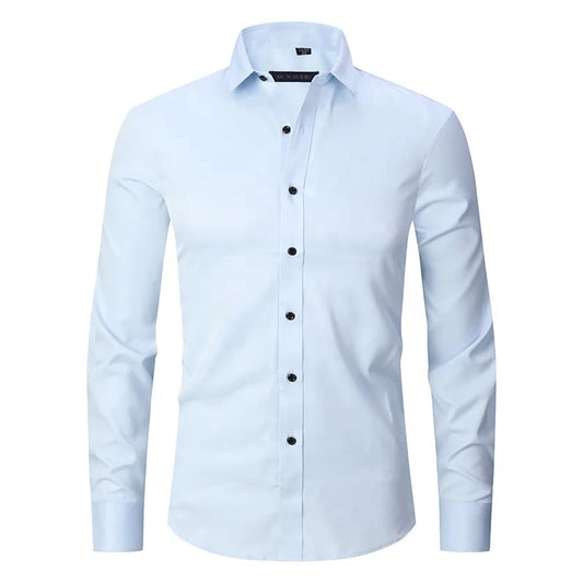3840-XUJO-Wholesale High Quality Slim Fit Formal Dress Office  Long Sleeve Shirts for Men