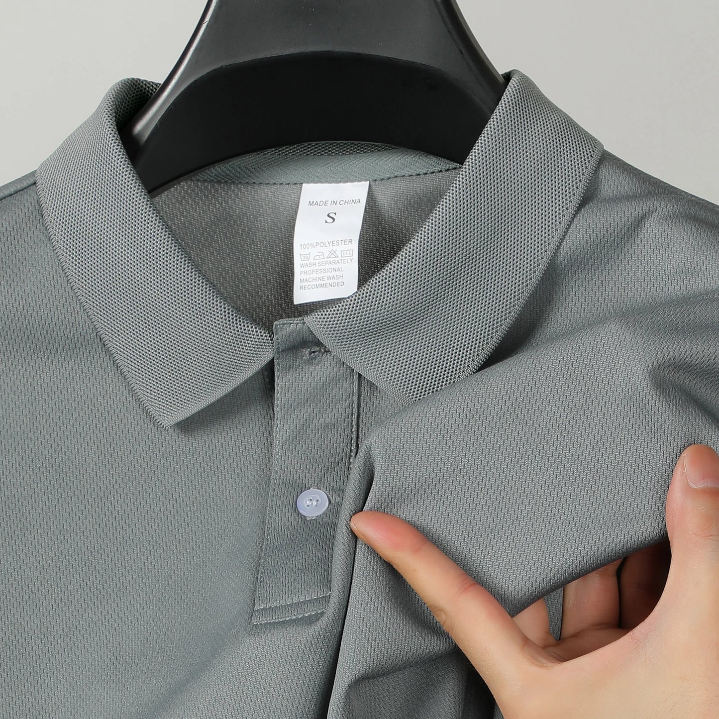 Men's Short Sleeve Polo Shirt Summe Button Classic Fit Casual T-Shirts Oversize Pullover Shirts Man Solid Color Lightweight Tops